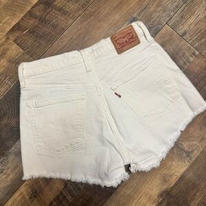 Levi's White Denim Jean Shorts